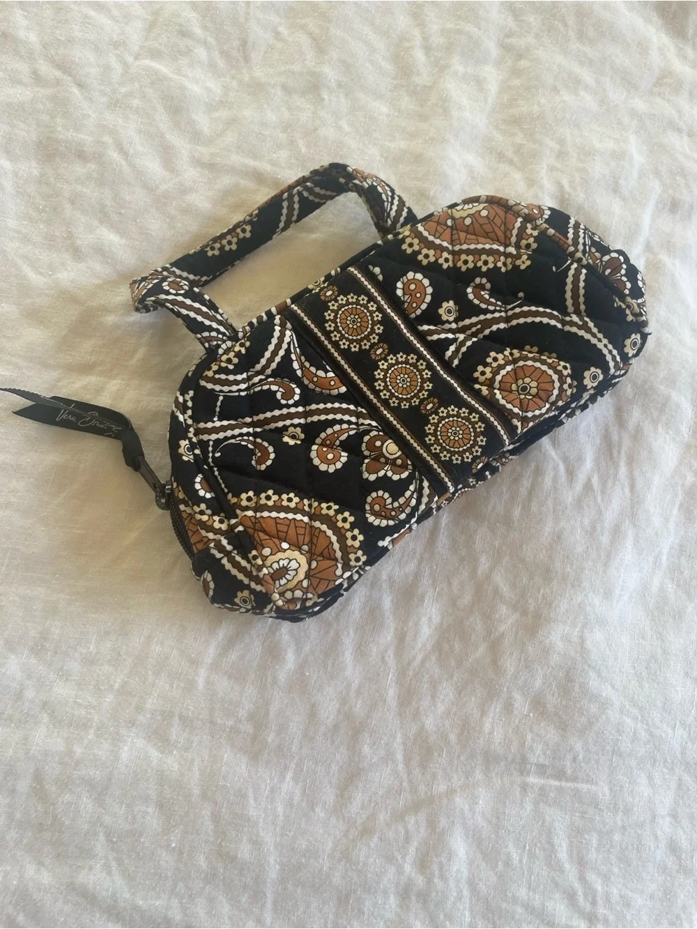 Vera Bradley Cafe Latte Quilted Wristlet